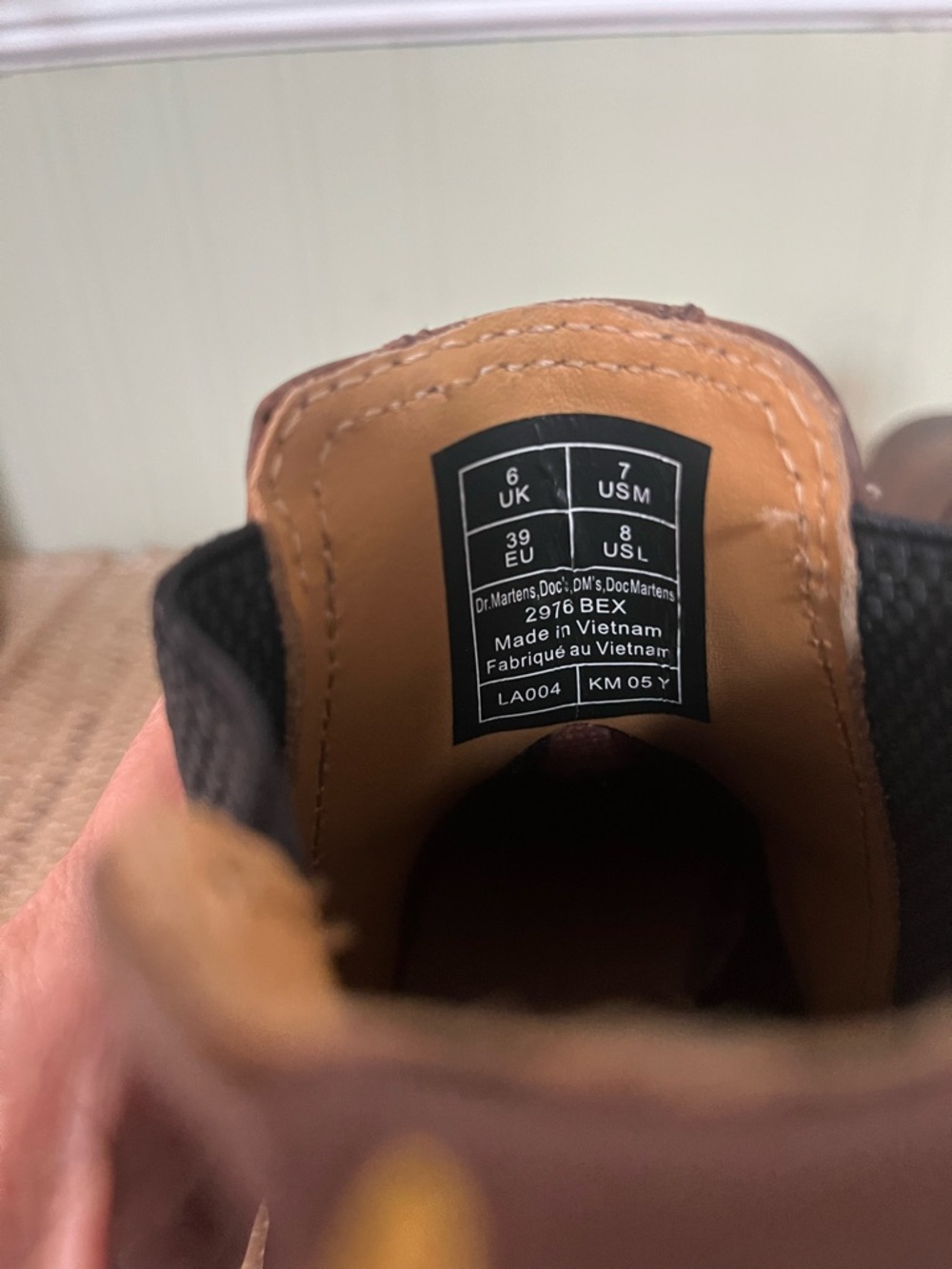 Dr. Martens Brown Leather and Yellow Outsole Detail - Picture 9 of 11